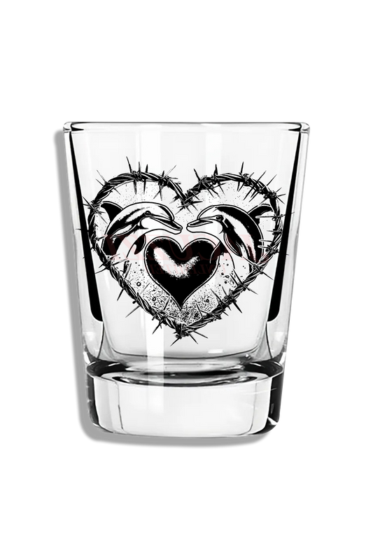 Dolphin logo 1 oz Shot Glass - 6 Pack