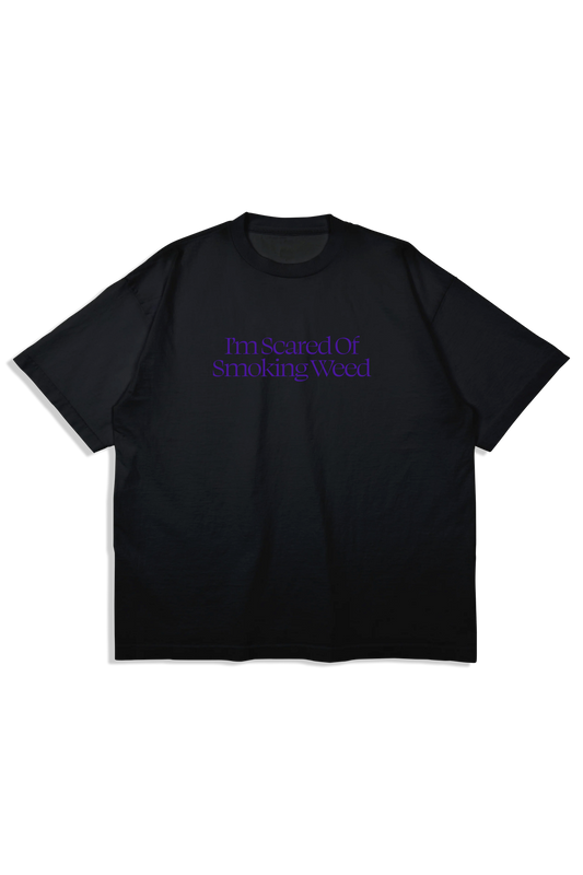 Scared Weed S/S Premium Tee - Black/Purple