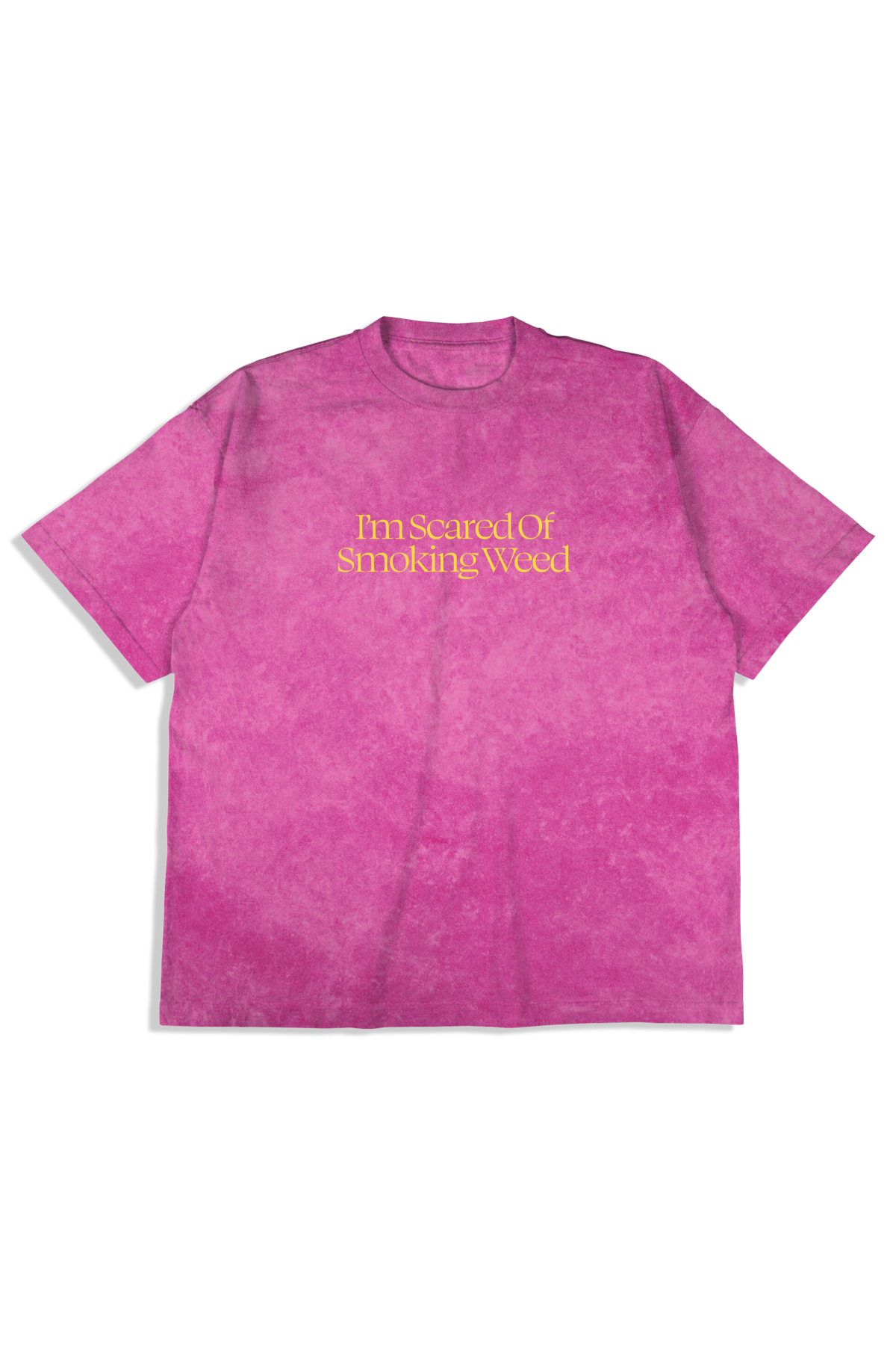 Scared Weed Mineral Wash Premium S/S Tee - Fuchsia