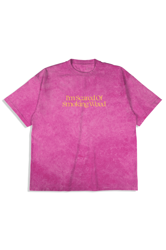 Scared Weed Mineral Wash Premium S/S Tee - Fuchsia