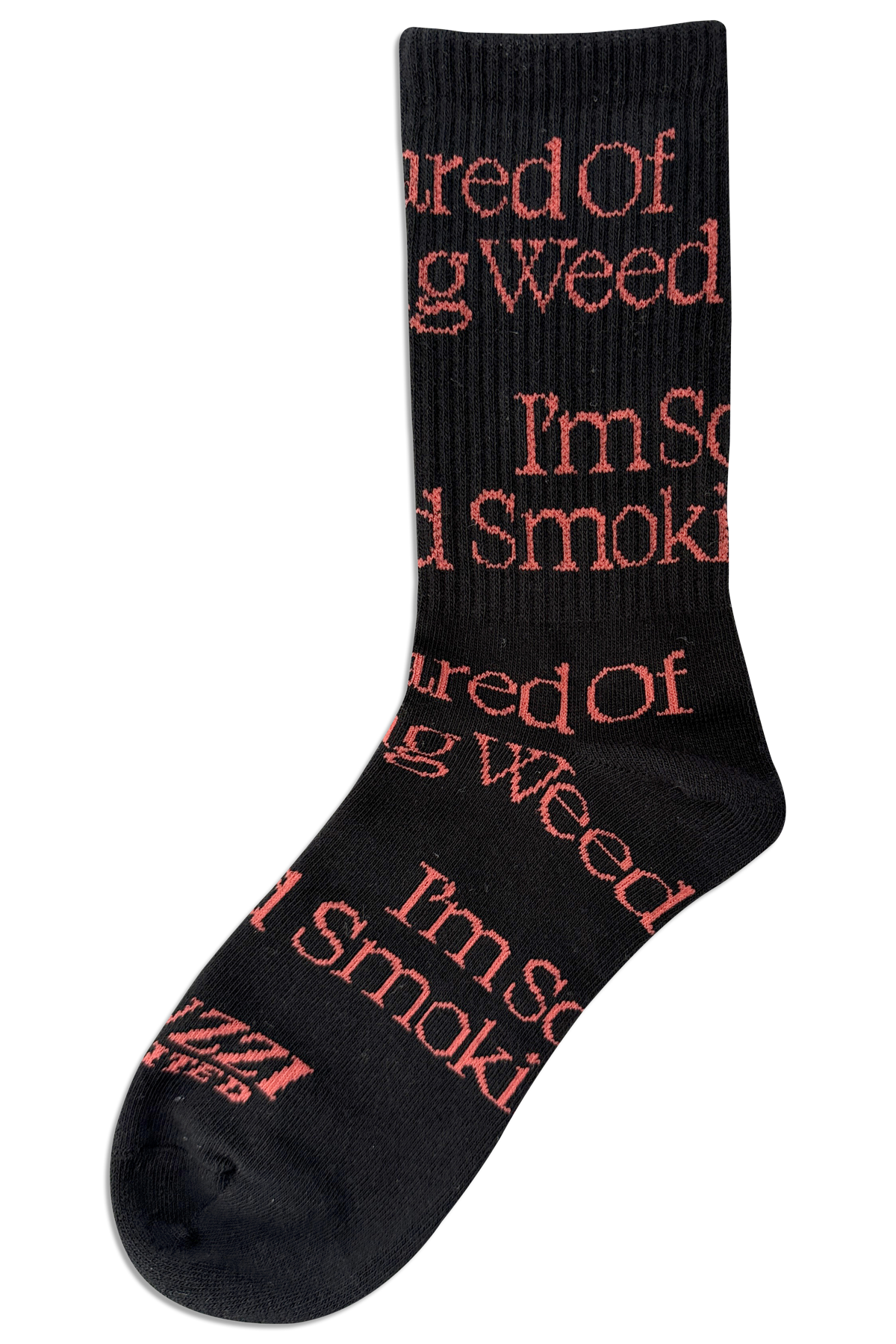 Scared of Smoking Weed Socks Black