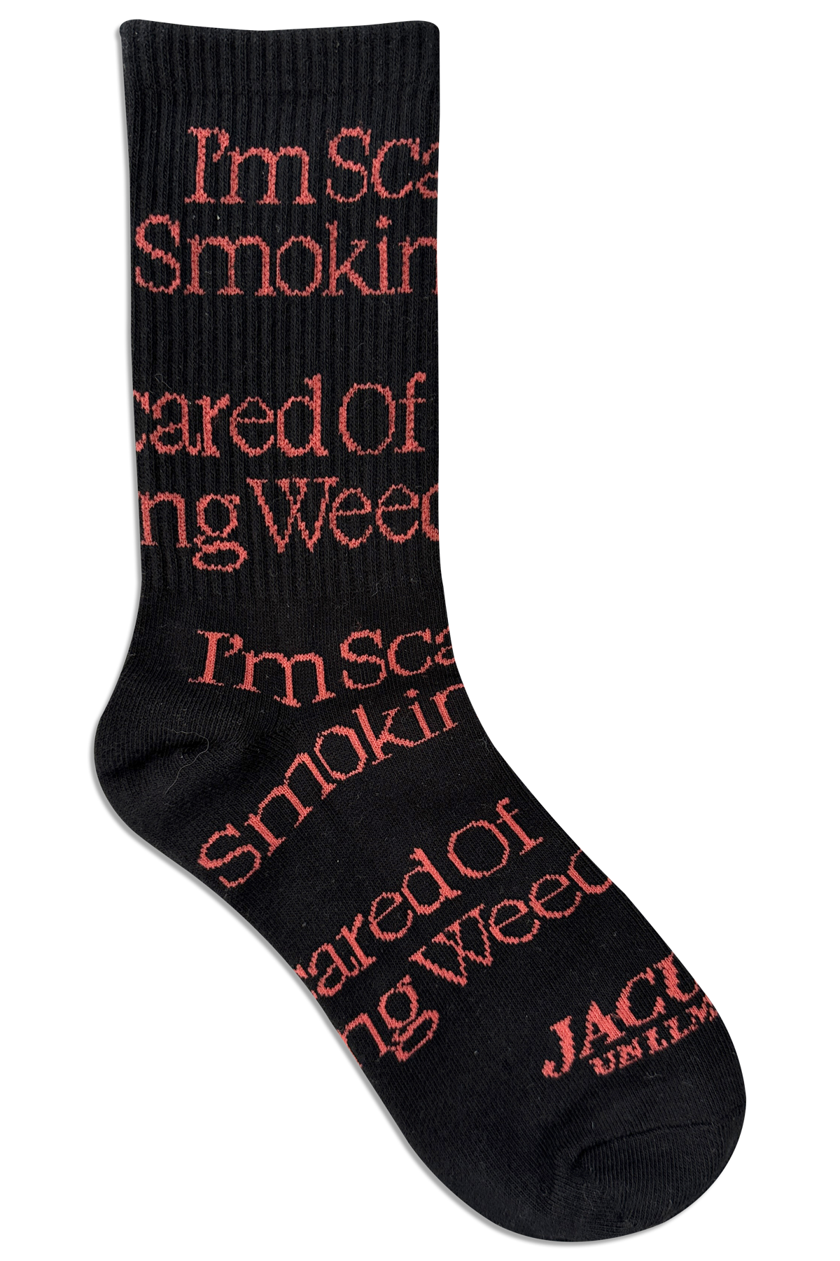 Scared of Smoking Weed Socks Black
