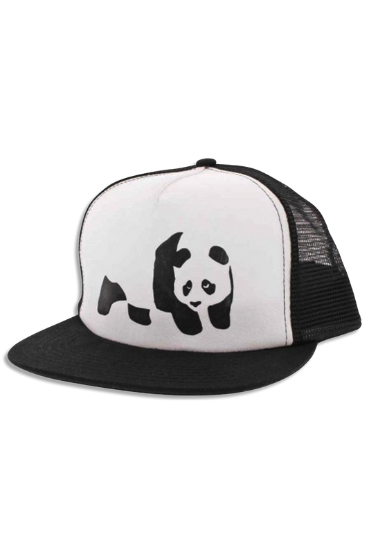 Whitey Panda Trucker Hat - Black/White