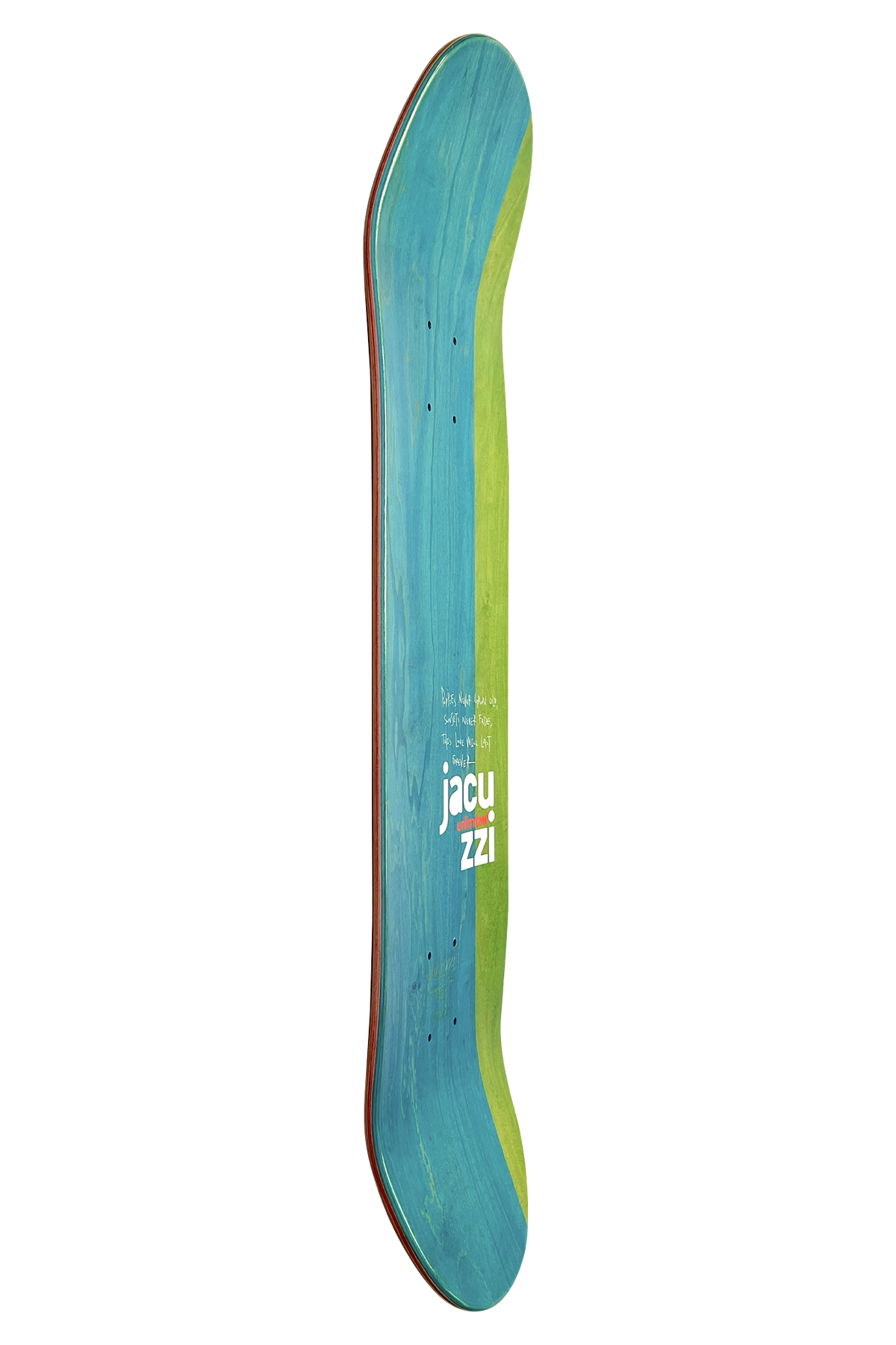 Jacuzzi Flavor - EX7 Deck Red/Purple skateboard deck – back view