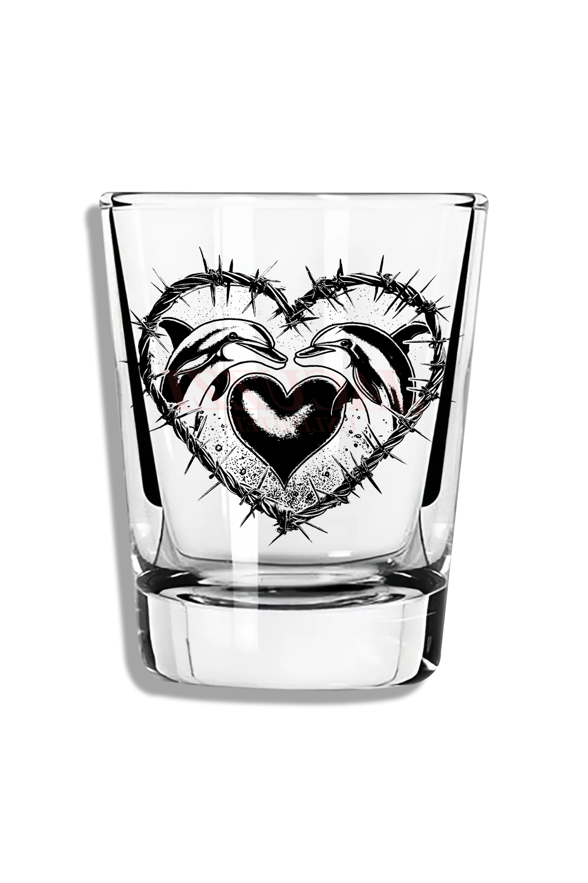 Dolphin logo 1 oz Shot Glass - 6 Pack
