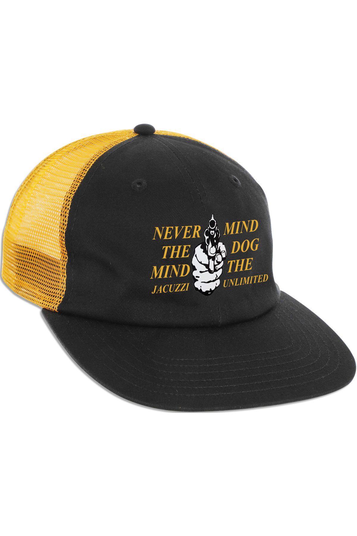 Nevermind Trucker Hat - Black/Gold